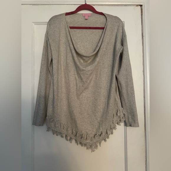 Lilly Pulitzer Ferrera Asymmetrical Tassel Sweater Size Medium - Picture 1 of 6